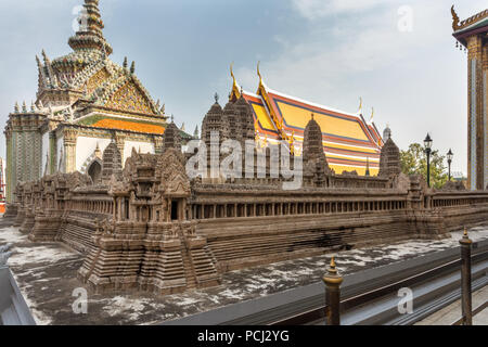 Modello di Angkor Wat in Grand Palace, Bangkok, Thailandia Foto Stock