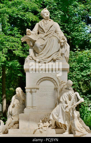 Wagnerdenkmal, Grosser Tiergarten, il Tiergarten, nel quartiere Mitte di Berlino, Deutschland, Wagner-Denkmal Foto Stock