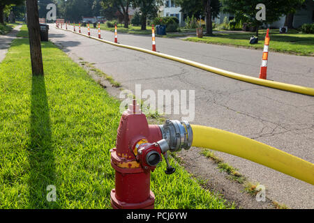 Pergamena, Michigan - a seguito della scoperta di alte concentrazioni di PFAS in pergamena di acqua potabile, gli sforzi sono in corso per collegare la città" Foto Stock