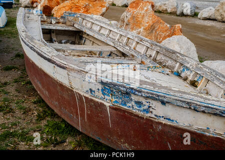 Cimitero di barche. Foto Stock