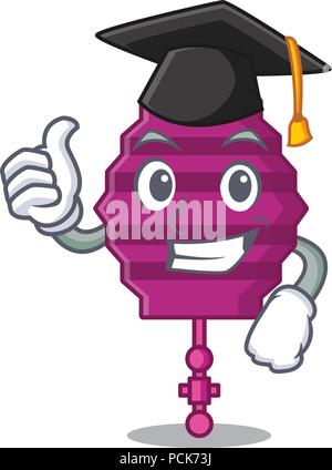 Graduazione lanterna di carta personaggio cartoon Illustrazione Vettoriale