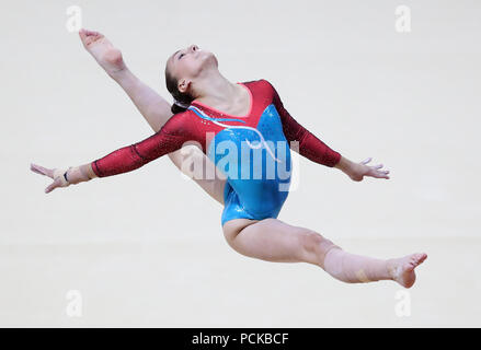 La Slovacchia è Radoslava Kalamarova durante il giorno uno del 2018 Campionati Europei al SSE idro, Glasgow. Foto Stock
