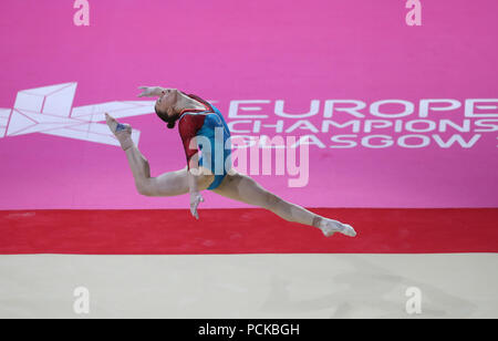 La Slovacchia è Barbora Mokosova durante il giorno uno del 2018 Campionati Europei al SSE idro, Glasgow. Foto Stock