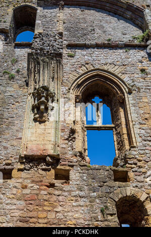 All'interno della grande torre, Chepstow Castle, Galles Foto Stock