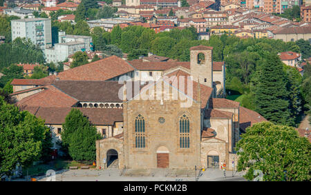 Chiesa di Sant'Agostino si trova sulla via delle mura di Bergamo Foto Stock