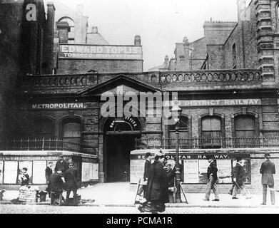 Stazione di Aldgate East c1895. Foto Stock