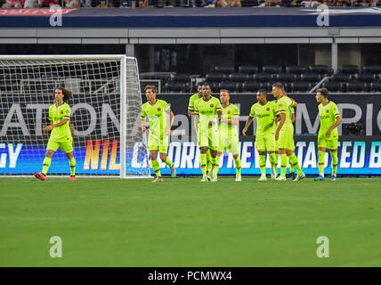 Jul 31, 2018: FC Barcellona sul campo durante una partita di MLS tra AS Roma e FC Barcelona di AT&T Stadium di Arlington, TX come Roma ha sconfitto il FC Barcelona 4-2 Albert Pena/CSM Foto Stock