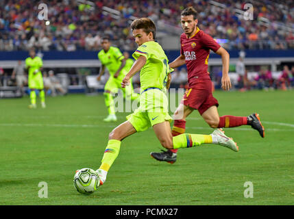 Jul 31, 2018: FC BARCELONA M Ricky Puig #8 durante un gioco di MLS tra AS Roma e FC Barcelona di AT&T Stadium di Arlington, TX come Roma ha sconfitto il FC Barcelona 4-2 Albert Pena/CSM Foto Stock