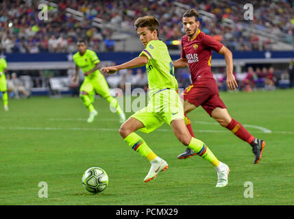 Jul 31, 2018: FC BARCELONA M Ricky Puig #8 durante un gioco di MLS tra AS Roma e FC Barcelona di AT&T Stadium di Arlington, TX come Roma ha sconfitto il FC Barcelona 4-2 Albert Pena/CSM Foto Stock