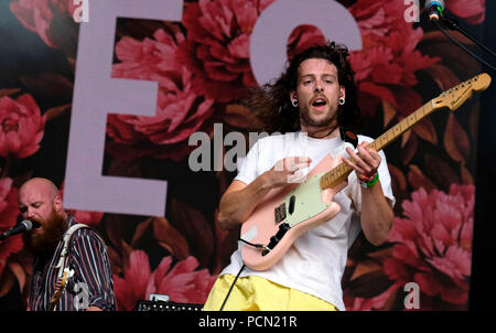 Dorset, Regno Unito. Il 3 agosto 2018. Bestival Festival Day 1 - 3 agosto 2018. Inattivo il palcoscenico, Lulworth, Dorset, UK Credit: Dawn Fletcher-Park/Alamy Live News Foto Stock