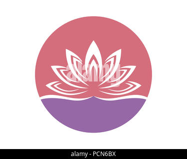 Vettore di bellezza fiori design logo icona del modello Foto Stock