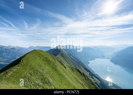 Escursioni sul crinale Hardergrat trail, Interlaken, Svizzera, Europa Foto Stock