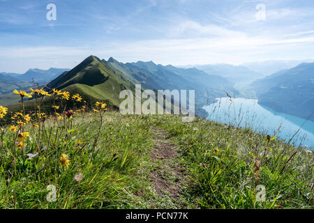 Escursioni sul crinale Hardergrat trail, Interlaken, Svizzera, Europa Foto Stock