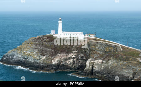 Sud pila faro.Anglesey Foto Stock