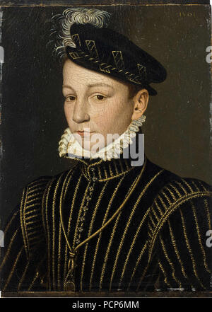 Ritratto di Re Carlo IX di Francia (1550-1574), 1561. Foto Stock