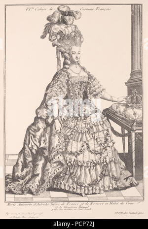 La regina Maria Antonietta di Francia (1755-1793) in abito di corte, ca 1778. Foto Stock
