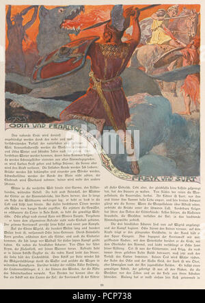 Odin e Fenrir, Freyr e Surt. Da Valhalla: dèi dei teutoni, c. 1905. Foto Stock