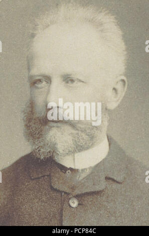 Ritratto del compositore Pyotr Ilyich Tchaikovsky (1840-1893), 1884. Foto Stock