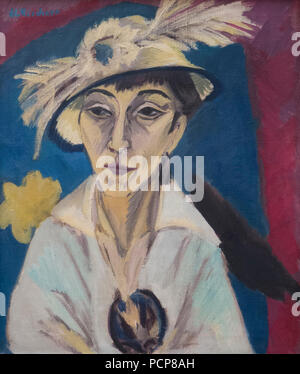 Ritratto di Erna Schilling (Lady con HAT), 1913. Foto Stock