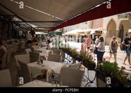 Narodni Square, Split, Croazia, il 22 luglio 2018. Foto Stock