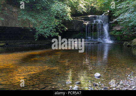 Vista della forza calderone di West Burton nel Yorkshire Dales National Park Foto Stock