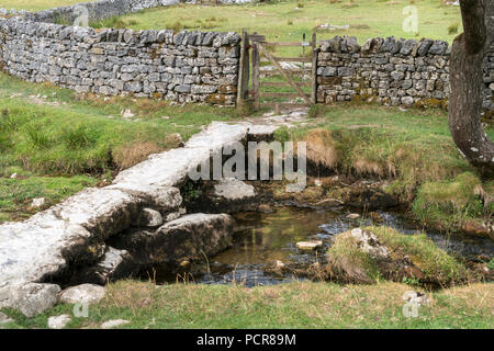 Vista della campagna intorno a Malham Cove nel Yorkshire Dales National Park Foto Stock