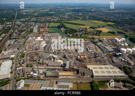 Aurubis Kupferstraße, Aurubis - di rame e rame riciclaggio, Aurubis è uno dei leader a livello mondiale di produttori di rame e in Europa la più grande azienda di riciclaggio, ex Norddeutsche Affinerie AG, Lünen, zona della Ruhr, Nord Reno-Westfalia, Germania Foto Stock