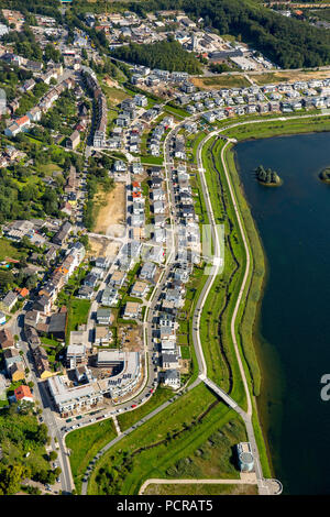 Phönixsee Dortmund - Hoerde, Emscher, ex acciaierie, Dortmund, la zona della Ruhr, Nord Reno-Westfalia, Germania Foto Stock