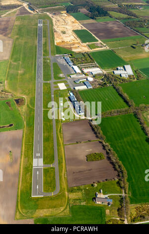 Aeroporto Dinslaken Kirchhellen, airfield, aviazione generale, Hünxe, Bottrop, la zona della Ruhr, Nord Reno-Westfalia, Germania Foto Stock