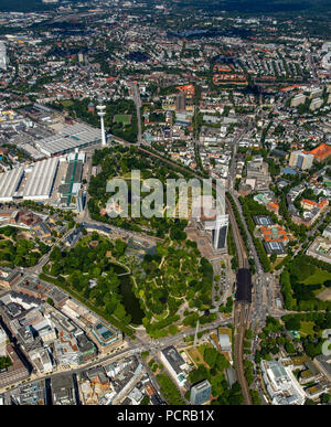 CCH - Centro Congressi di Amburgo e Wallgrabenpark, Dammtordamm, Amburgo, Città Libera e Anseatica di Amburgo, Amburgo, Germania Foto Stock