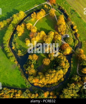 Castle Hill Mark, nucleo della città di Hamm, ex sito del castello di Marco, Hamm, la zona della Ruhr, Nord Reno-Westfalia, Germania Foto Stock