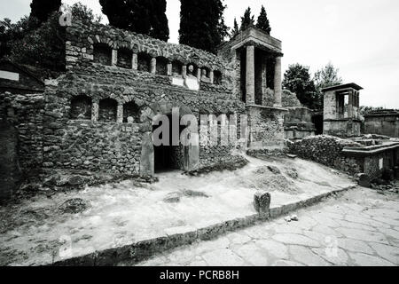 Necropoli di Porta Nocera presso le antiche città di Pompei e vicino a Napoli, Italia Foto Stock