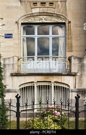 Hotel van Eetvelde, 2 Av. Palmerston, Bruxelles, Belgio, (1898), c2014-2017. Artista: Alan John Ainsworth. Foto Stock