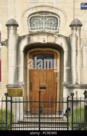 Hotel van Eetvelde, 2 Av. Palmerston, Bruxelles, Belgio, (1898), c2014-2017. Artista: Alan John Ainsworth. Foto Stock