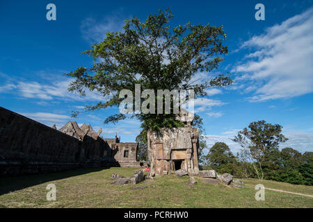 I Templi Khmer di Prsat Preah Vihear nord della città Sra Em nella provincia di Preah Vihear nel nord-ovest della Cambogia. Cambogia, Sra Em, Novembre 2 Foto Stock