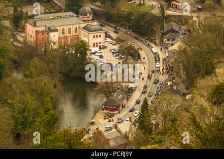 MATLOCK BATH REGNO UNITO - Aprile 8, 2018: veduta aerea di Matlock Bath Foto Stock