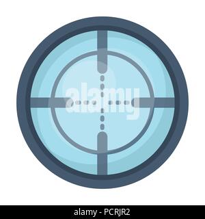 Vista ottico.Paintball Icona unica in stile cartoon simbolo vettore illustrazione stock . Illustrazione Vettoriale