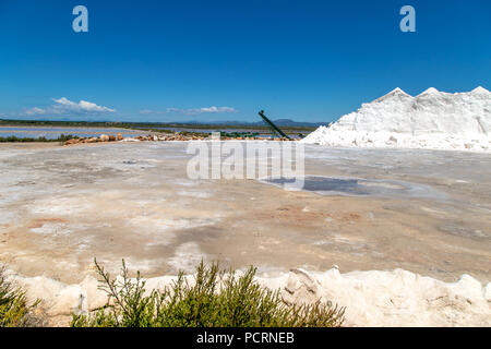 Salina bianco in Maiorca - Spagna Foto Stock