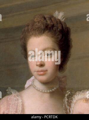 Allan Ramsay - Queen Charlotte (1744-1818), con i suoi due figli maggiori - Foto Stock