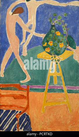 La pittura di Matisse, Nasturtiums il con il dipinto 'Danza', 1912 Foto Stock