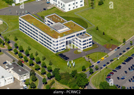 Foto aerea, LR Health & Beauty Systems GmbH, industrial estate Olfetal, Ahlen, la zona della Ruhr, Renania settentrionale-Vestfalia, Germania, Europa Foto Stock
