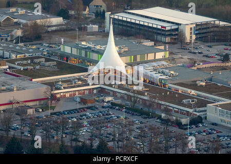 Vista aerea, Ruhrpark, centro commerciale sull'A40, espansione, Bochum, la zona della Ruhr, Renania settentrionale-Vestfalia, Germania, Europa Foto Stock