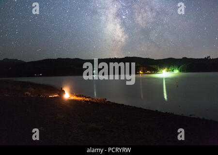 Via Lattea oltre il Lago di Carter Foto Stock