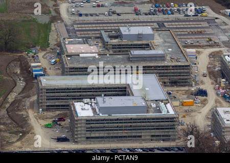 Hochschule Lippstadt Hamm, HSLH, Università di nuove posizioni, sito in costruzione documentazione, Lippstadt, Renania settentrionale-Vestfalia, Germania, Europa Foto Stock