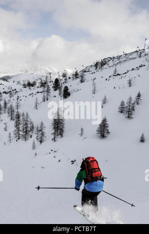 Sciare nel Land di Salisburgo, Austria Foto Stock