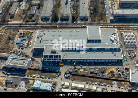 Nuova costruzione di Deutsche Bank branch Rheinlanddamm, Fort Knox in Germania, Landeszentralbank, elevata sicurezza vault, Dortmund, la zona della Ruhr, Nord Reno-Westfalia, Germania Foto Stock