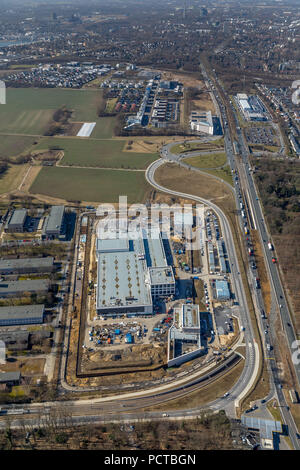 Nuova costruzione di Deutsche Bank branch Rheinlanddamm, Fort Knox in Germania, Landeszentralbank, elevata sicurezza vault, Dortmund, la zona della Ruhr, Nord Reno-Westfalia, Germania Foto Stock