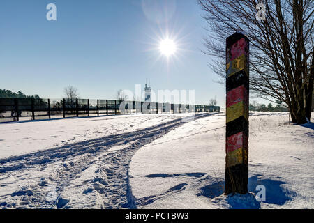 Punto Alfa, Memorial, Geisa, Rasdorf, Hesse, Germania, Europa Foto Stock