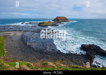 Paesaggio (i Nobbies), in primavera sulla pista di Phillip Island, Melbourne, Victoria, Australia, Oceania Foto Stock