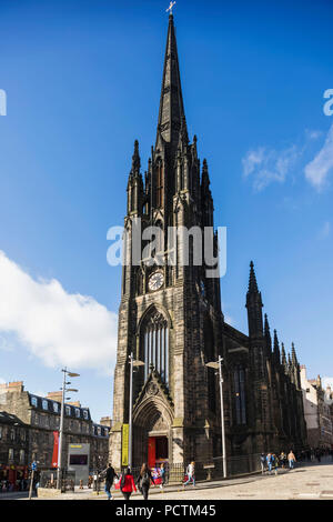 Gran Bretagna, Scozia, Edimburgo, il Royal Mile, la costruzione del mozzo Foto Stock